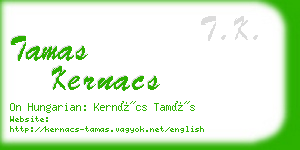 tamas kernacs business card